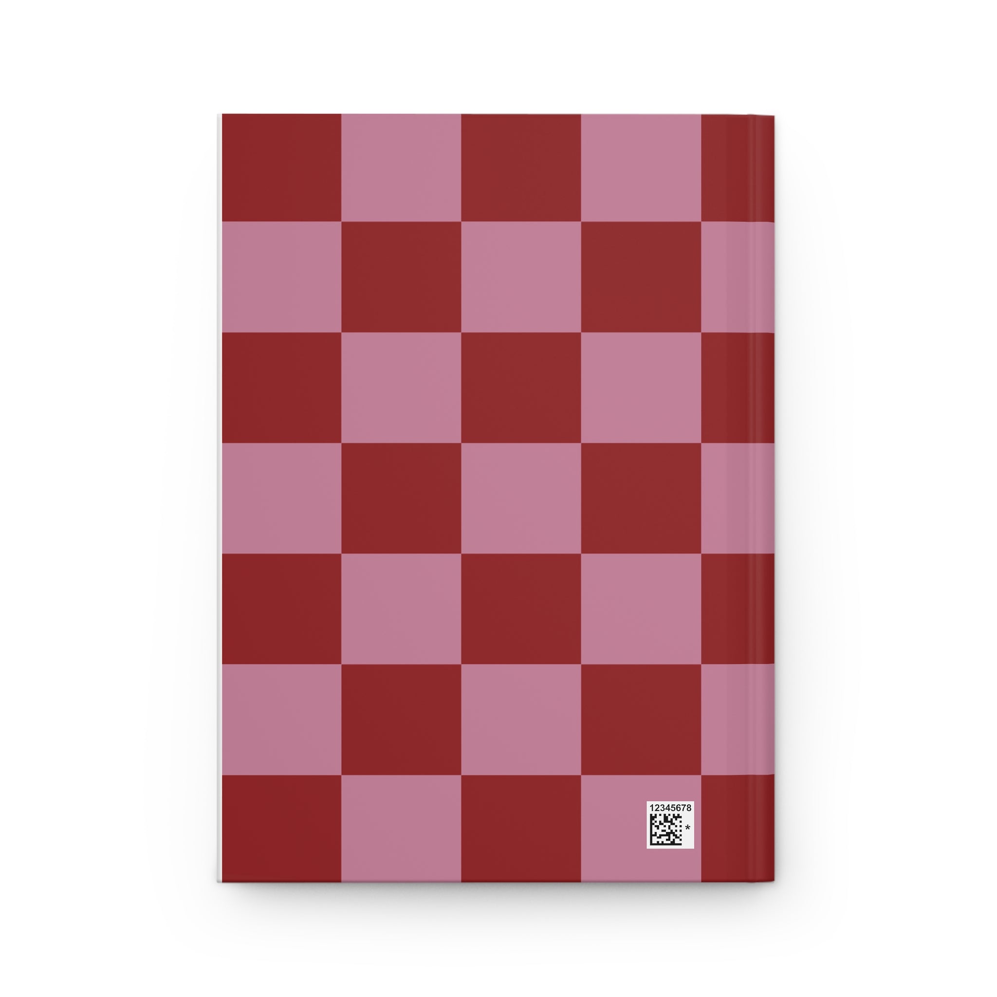 Cherry Checker Hardcover Journal — Retro Red & Pink Notebook for Notes, Plans, and Gift-Giving